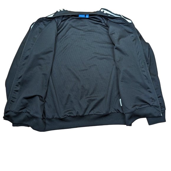 Adidas Womens Large Superstar Black & White Full Zip Trefoil Track Jacket - Picture 10 of 15
